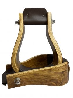 Showman Polished Ashwood wooden stirrups #2